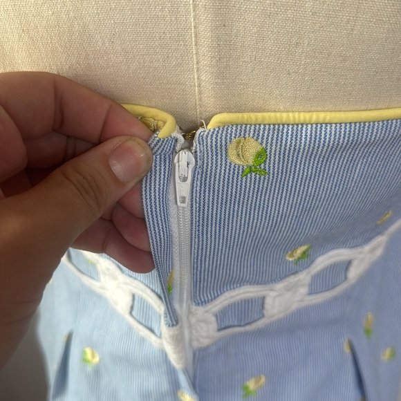 NEW Lilly Pulitzer striped strapless dress with embroidered lemons Size 10 - Picture 8 of 12